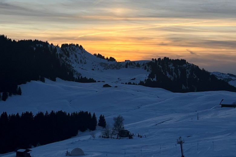 Coucher de soleil en terrasse