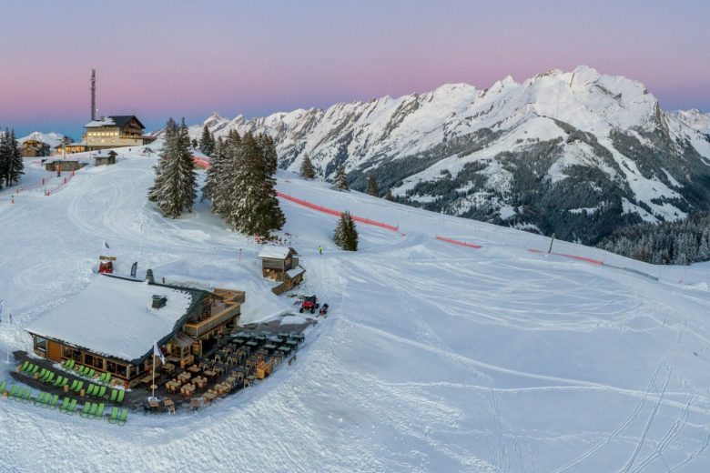 Vue du ciel en soirée